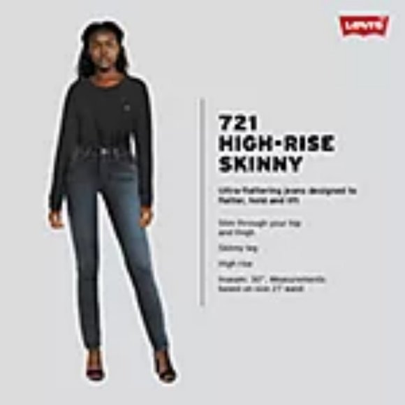 Levi's® Womens 721™ High Rise Skinny Jeans - Picture 2 of 4
